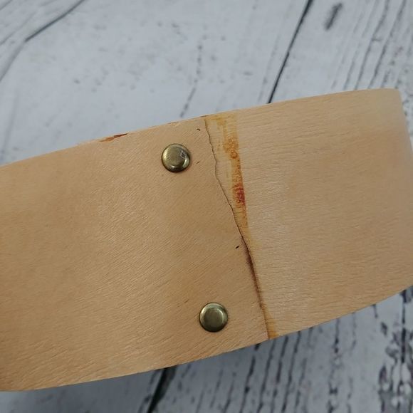 Vintage Bentwood‎ Style Oval Wood Painted Bear Box - Picture 6 of 10